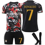 2425 Real Madrid football jersey dragon pattern commemorative edition 7C Ronaldo jersey kid set xs