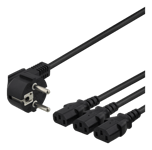 230V CEE 7/7 til C13 Strøm Y-Splitter kabel - 1.8 m