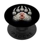 Berserker Ours Pattes d'ours Rune de Berserk Symbole Viking PopSockets PopGrip Adhésif