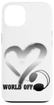 Coque pour iPhone 13 Casque Musique Coeur Techno House Amour