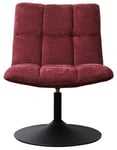 Mantis Chic Berry Pink Chenille Fabric Swivel Chair