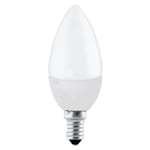 EGLO Ampoule LED E14, lampe en verre opaque, forme bougie, 5 watts (correspond à 40 watts), 470 lumens, blanc chaud, 2700 Kelvin, C37, Ø 3,7 cm