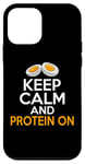 Coque pour iPhone 12 mini Keep Calm and Protein On Haltérophilie