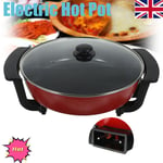 Large Multi Cooker Pot Electric Non Stick Frying Pan 5L Hot Pot with Glass Lids