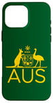 iPhone 16 Pro Max AUSTRALIA KANGAROO AND EMU COAT OF ARMS AUS AUSSIE SPORTS Case