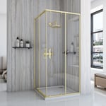 Rea City suihkukaappi 80x80 Brushed Gold