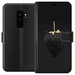 Samsung Galaxy S9+ Sort Lommebokdeksel Exklusiv Jordgubbe