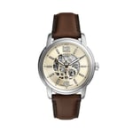 Klocka Fossil Heritage Automatic Skeleton ME3264 Brun