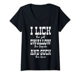 Womens Funny Drinking Women I Lick The Salt Swallow The Tequila V-Neck T-Shirt