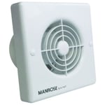 Manrose QF100H 4.8W Quiet Axial Bathroom Extractor Fan with Humidity Control - Return Unit - (Used) Grade B