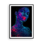 Affiche Poster 70x100cm Tableaux Image Femme Ultraviolet Paillettes Wall Art