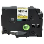 Cassette à ruban compatible avec Brother PT E100B E105 E100 E100VP Noir jaune