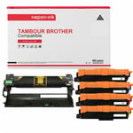 TAMBOUR+ TN DR 243 DR243 Tambour + Toners x 5 Compatible pour Brother-NOPAN-INK Brother DCP-L3510CDW Brother DCP-L3517CDW Brother DCP-L3550CDW Brother L-L3210cw Brother L-L3230CDW Brother L-L3270cdw Brother MFC-L3710CW Brother MFC-L3730CDN Brother M