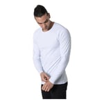 JACK & JONES Basic O-Neck Tee L/S Noos T-Shirt, Blanc Optique, M Homme