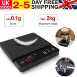 Digital Smart  Scales Kitchen Coffee Scale Electronic Precision 3kg/0.1g UK