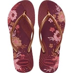 Havaianas Slim Organic Tongs Femme, Terre Pourpre, 35/36 EU