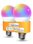 Refoss Ampoule WiFi Connectée,E27 LED Compatible avec Apple HomeKit,Alexa/Google Home,810LM,9W 2700K-6500K, RGBWW Dimmable (Équivalent 60W) avec Commande Vocale,Contrôle à Distance RSL120HKKITEU