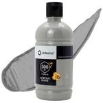 Artecho Peinture Acrylique 500ml Gris, Acrylic Paint, Peinture pour Toile, Tissu, Bois, Roche, Papier, Verre.