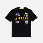 New Era NFL Games Collegiate T-Shirt surdimensionné Minnesota Vikings Noir