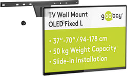 49949 Support Mural Pour Téléviseur Oled Fixed (L), 37"" À 70"" (94-178 Cm), 50 Kg, Montage Facile Et Sûr, Noir, Norme Vesa