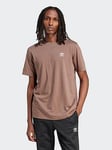 adidas Originals Mens Essential Trefoil T-Shirt - Beige, Brown, Size S, Men