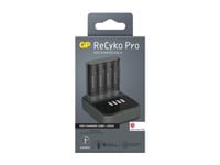 Gp Recyko Pro D461 - Usb Battery Charger Dock 4 X Aa-Typ - Nimh - 2000 Mah - 2 A - Med P461 Usb Battery Charger