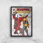 Deadpool & Wolverine Best Bubs Giclee Art Print - A4 - Black Frame