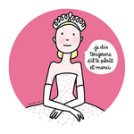 Petit Jour Paris Princes et Princesses Assiette Rose/Blanc