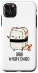 Coque pour iPhone 11 Pro Max Jeu de mots amusant Sushi A-Fish-Cionado