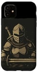 Coque pour iPhone 11 Templier sombre amusant pour les amateurs de chevaliers et les fans médiévaux