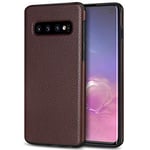 Tasikar Coque Samsung Galaxy S10 Étui en Cuir Slim Cover Case Compatible avec Samsung Galaxy S10 (Marron)