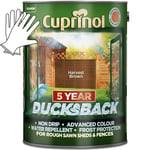 Cuprinol 5 year Ducksback Waterproof Garden Fence Paint 5L Harvest Brown 2432+GL