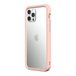 RhinoShield Coque CrashGuard NX Compatible avec [iPhone 12/12 Pro] | CrashGuard NX - Protection Fine Personnalisable - Absorption des Chocs [sans BPA] - Rose Poudré