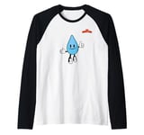 emoji nature rain drop thumb up Raglan Baseball Tee