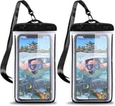 Lot De 2 Coque Waterproof,Pochette Étanche Smartphone, Pochette Telephone Portable, Housse Étanche Smartphone Pour Iphone 14 Plus 14 13 Pro Max 12 11 Xs Xr X 8, Samsung S20 S10 S9