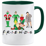 Acen Merchandise Mug fantaisie de Noël avec inscription « Friends » - 325 ml - De qualité supérieure - Pour thé et café