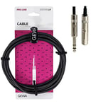 GEWA Headphone extension Pro Line 3,5mm/3m, black, REAN plug, stereo jack (m) - stereo jack (m), 190712