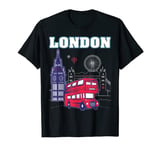 London Vibes Famous Landmarks Souvenirs King Coronation gift T-Shirt