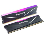 fanxiang RGB DDR4 RAM 32GB (2x16GB) 3200MHz CL16 V1.35, Overclocking Desktop Gaming Memory, Intel XMP 2.0 & AMD Expo Compatible - Black