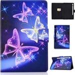 Coque Pour Samsung Galaxy Tab S6 10.5 2019 Avec S Pen Holder,Modèle Sm-T860/T865 10.5 Pouces,Ultra Fine Léger Housse De Protection,Flip Stand,Avec La Fonction Auto Réveil/Sommeil,Papillon Étoilé