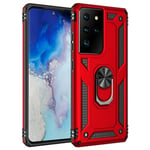 Samsung Galaxy S21 Ultra      Military Armour Case    Red