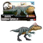 Mattel Jurassic World Neovenator Méga Action Figurine articulée de dinosaure, jouet grande espèce, attaque par morsures, crête évolutive, jeu numérique HTK78