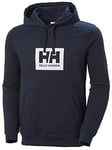 Helly Hansen Mens HH Box Hoodie, S, Navy