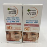 Garnier Ambre Solaire Anti-Dryness Protective Face Cream SPF50+ 2 x 50ml