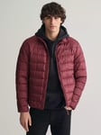 GANT Light Down Quilted Jacket, Wine Red