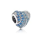 shangwang 925 Sterling Silver Blue Charm Beads Suitable For Original Pandora Bracelet Pendant Diy Jewelry Making CMS1511-i