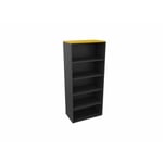 Etagère de bureau H 180 cm Métis Blanc perle, aluminium ou anthracite RANGEMENT PRO : armoire sans porte A/H180 DL80xP47/coloris anthracite/ft jaune curry