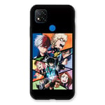 Cokitec Coque pour Xiaomi Redmi 9C Manga My Hero Academia Silicone Noir