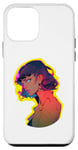 Coque pour iPhone 12 mini Cheveux violets courts, style anime et manga, Tsundere Girl