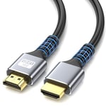 looyotul 8k Hdmi Cable 3m Ultra High Speed HDMI 2.1 Cable 4K@120Hz 8K@60Hz 48gbps Gold Plated Connector 3D eARC Ethernet HDMI Cord for HDTV Monitor Laptop Roku TV Xbox PS4/PS5(Silvery)